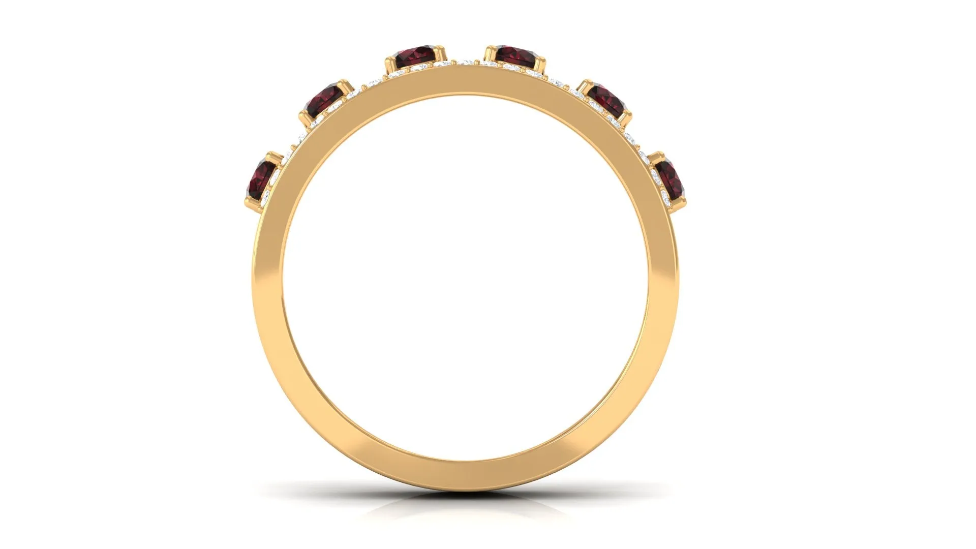 Garnet and Diamond Anniversary Ring