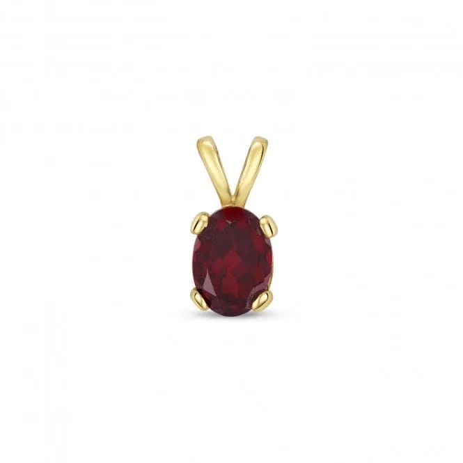 Garnet Oval Pendant PD277G