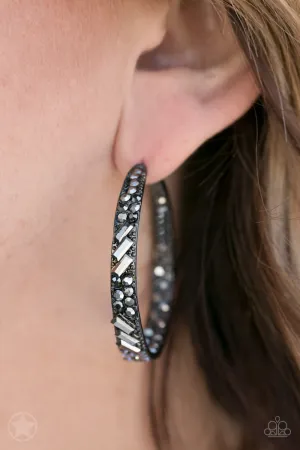 GLITZY By Association - Black Hoop