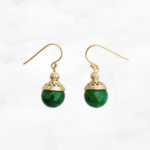 Gold Jadeite Earrings