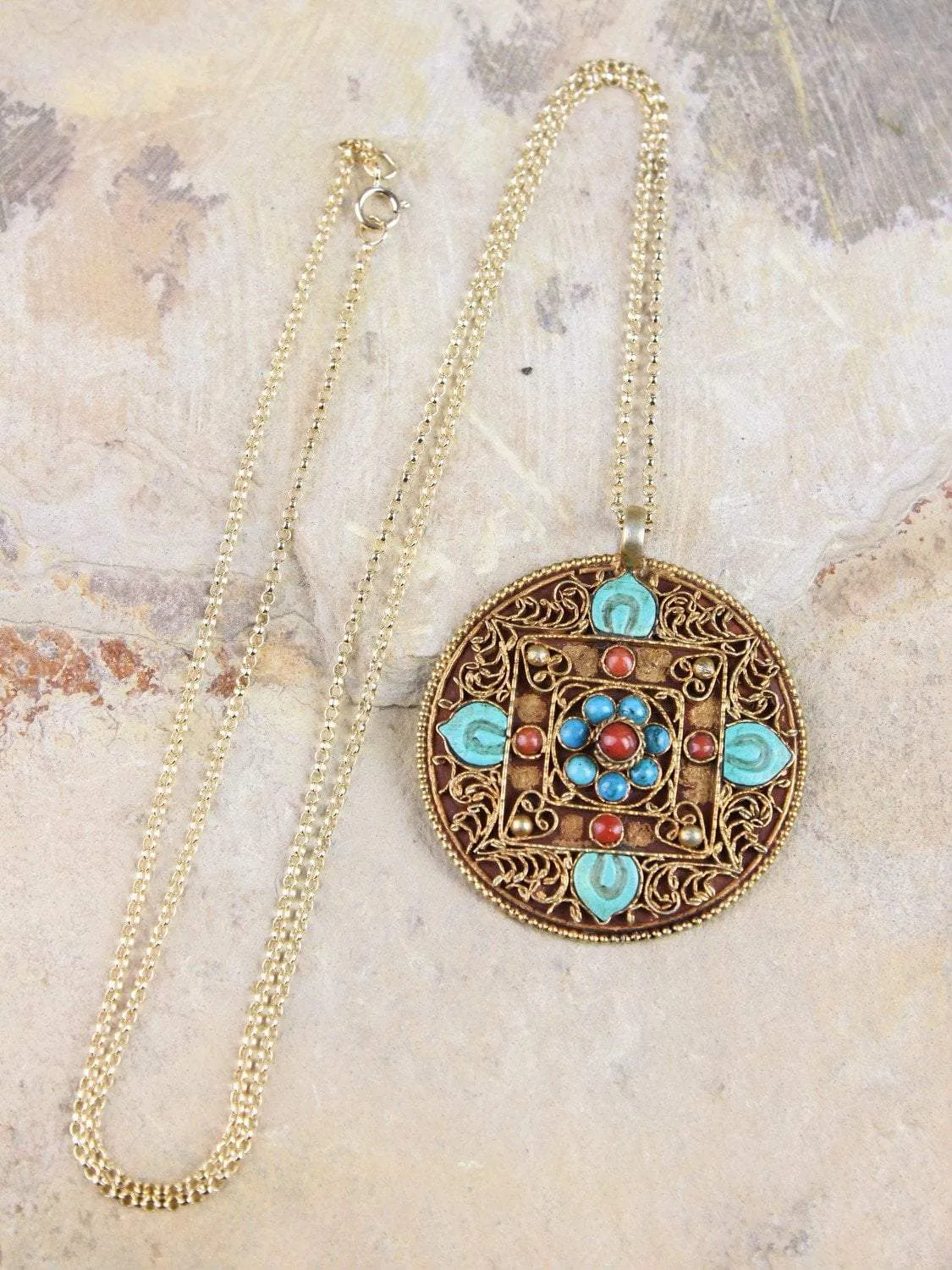 Gold Vermeil Tibetan Expressions Necklace