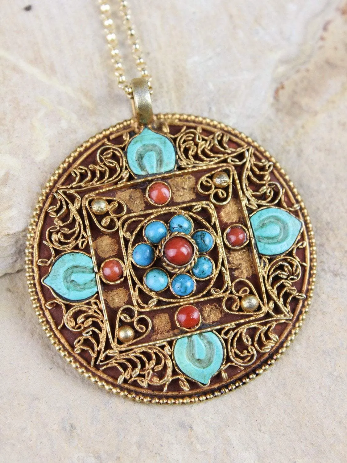 Gold Vermeil Tibetan Expressions Necklace
