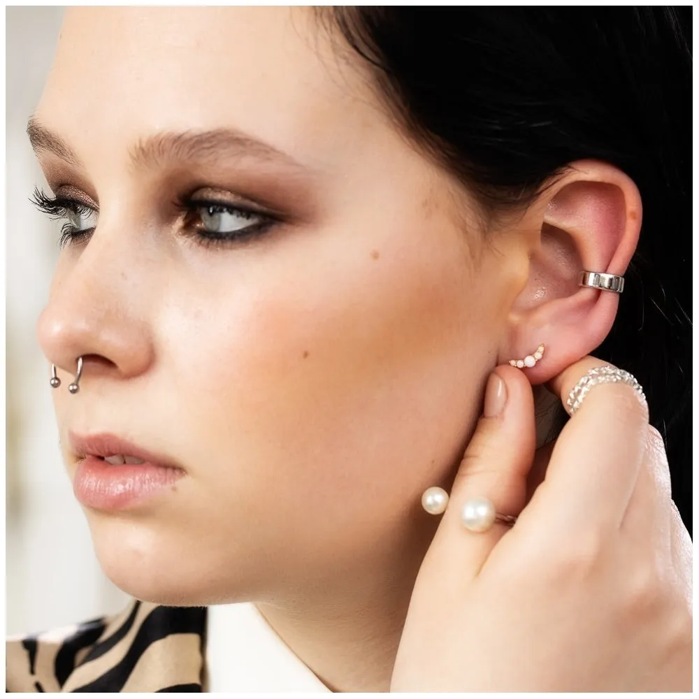 Hannah Martin Opal Stud Earrings - Gold - SPG-414
