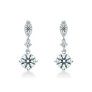 Hearts on Fire 18K White Gold Aerial Petite Drop Diamond Earrings