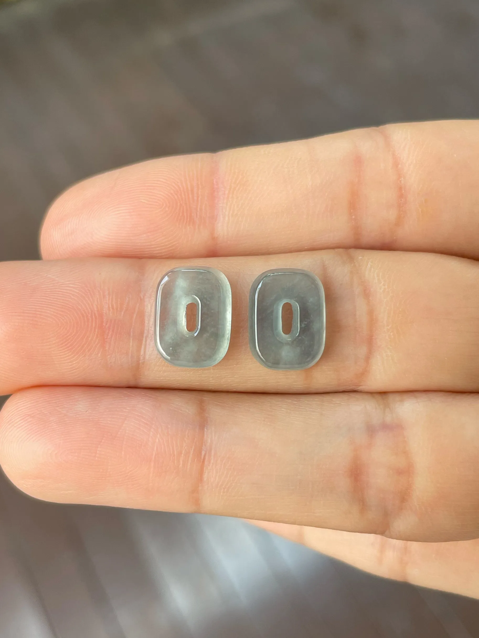 Icy Blue Jade Earrings (NJE149)