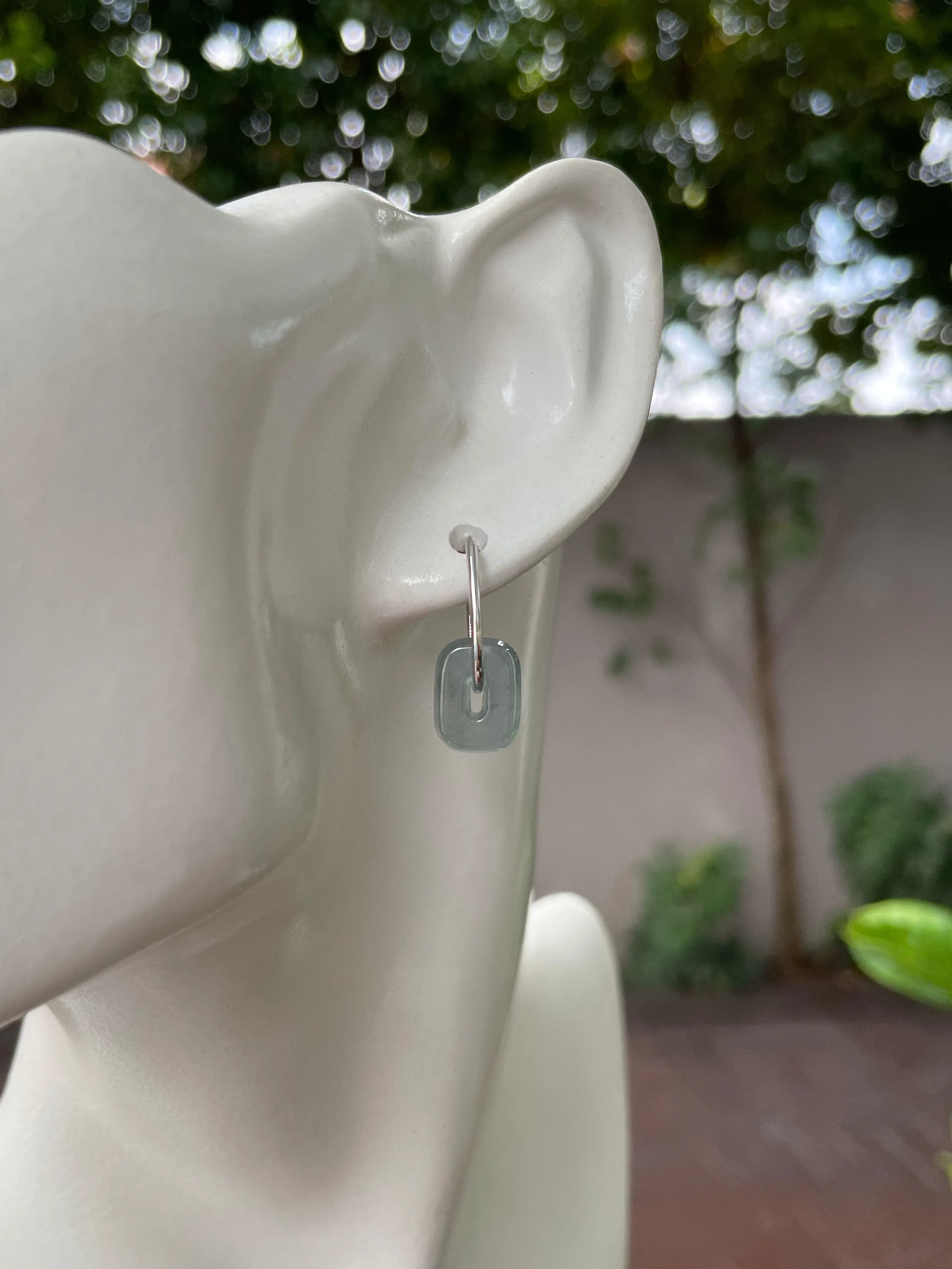 Icy Blue Jade Earrings (NJE149)