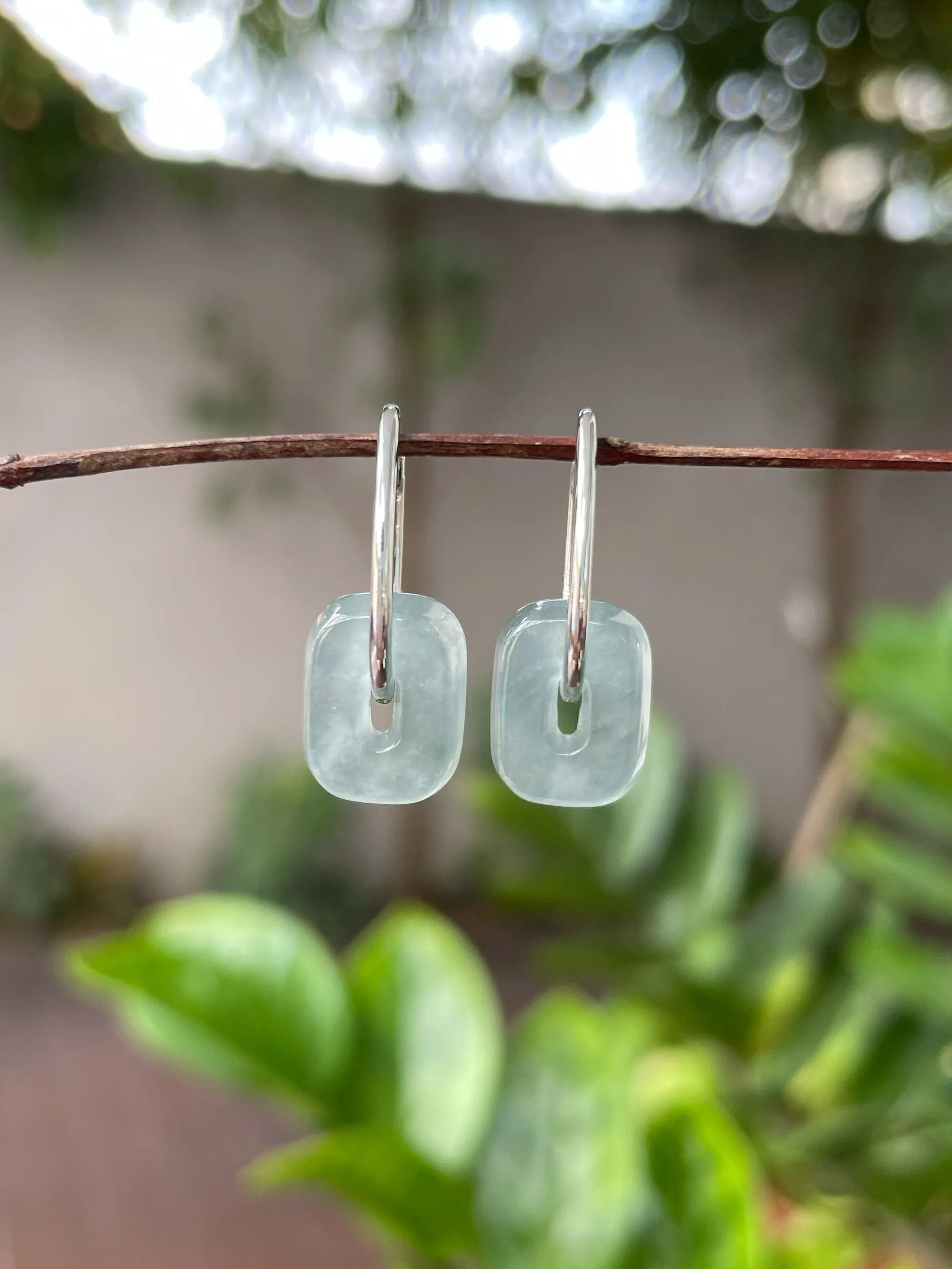 Icy Blue Jade Earrings (NJE149)
