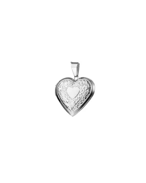 Large Silver Vintage Locket Charm