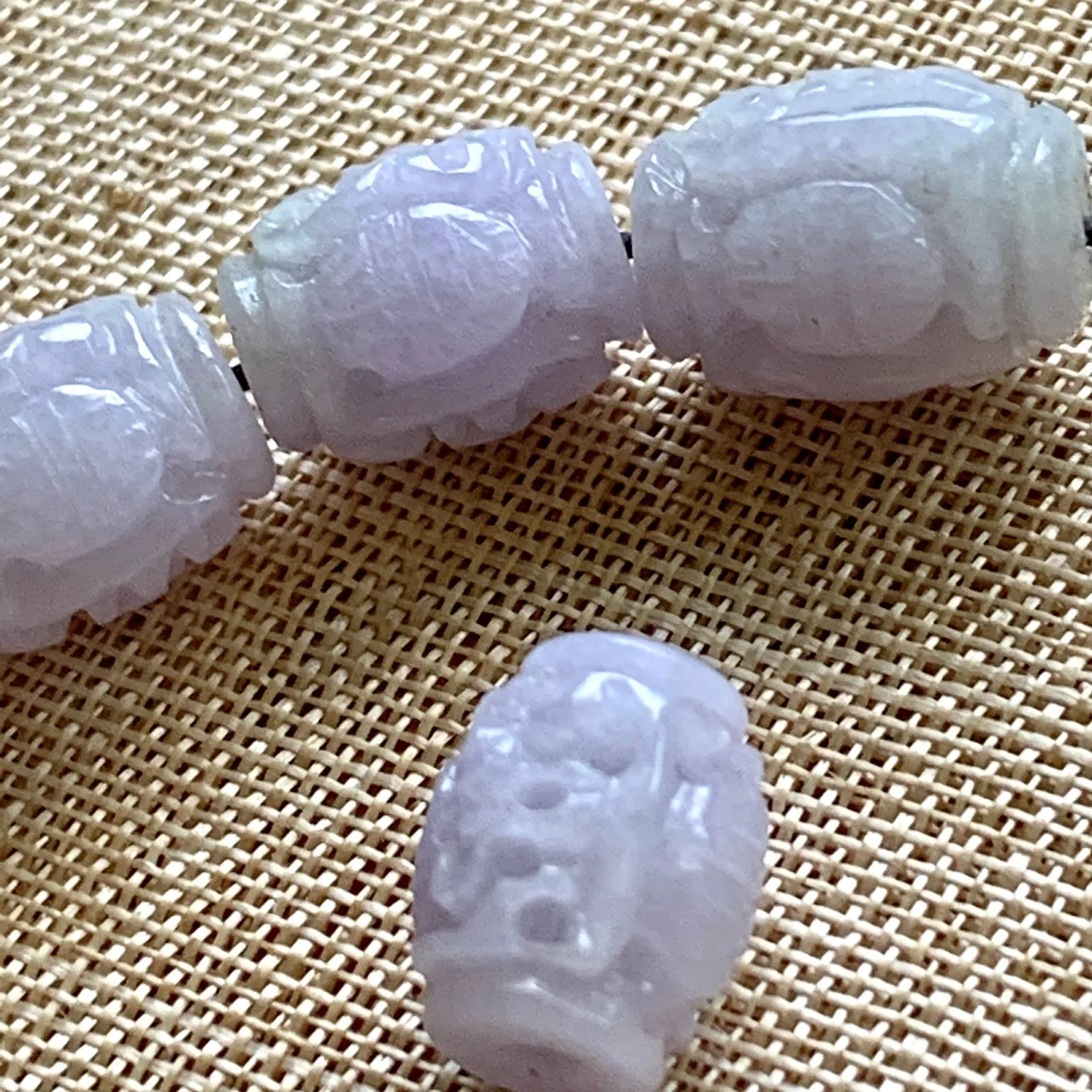Lavender Jade Oval Carving