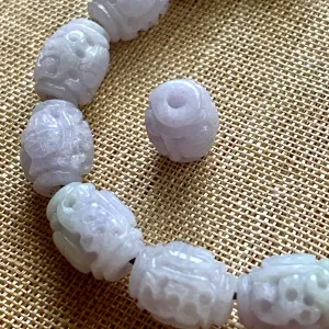 Lavender Jade Oval Carving