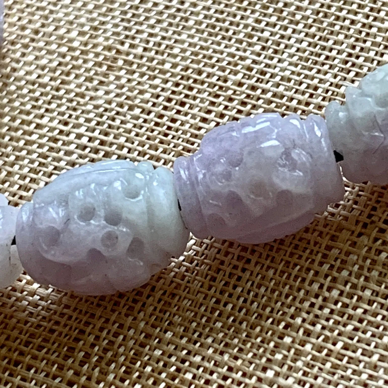 Lavender Jade Oval Carving