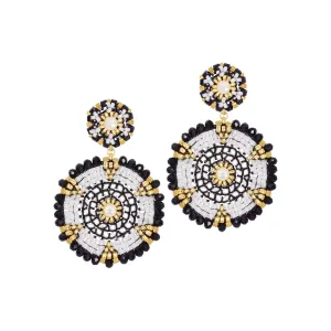 MIGUEL ASES JET, WHITE & GOLD  HOOP