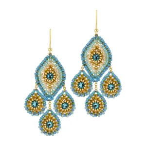 MIGUEL ASES OCEAN BLUE OMBRE EARRINGS