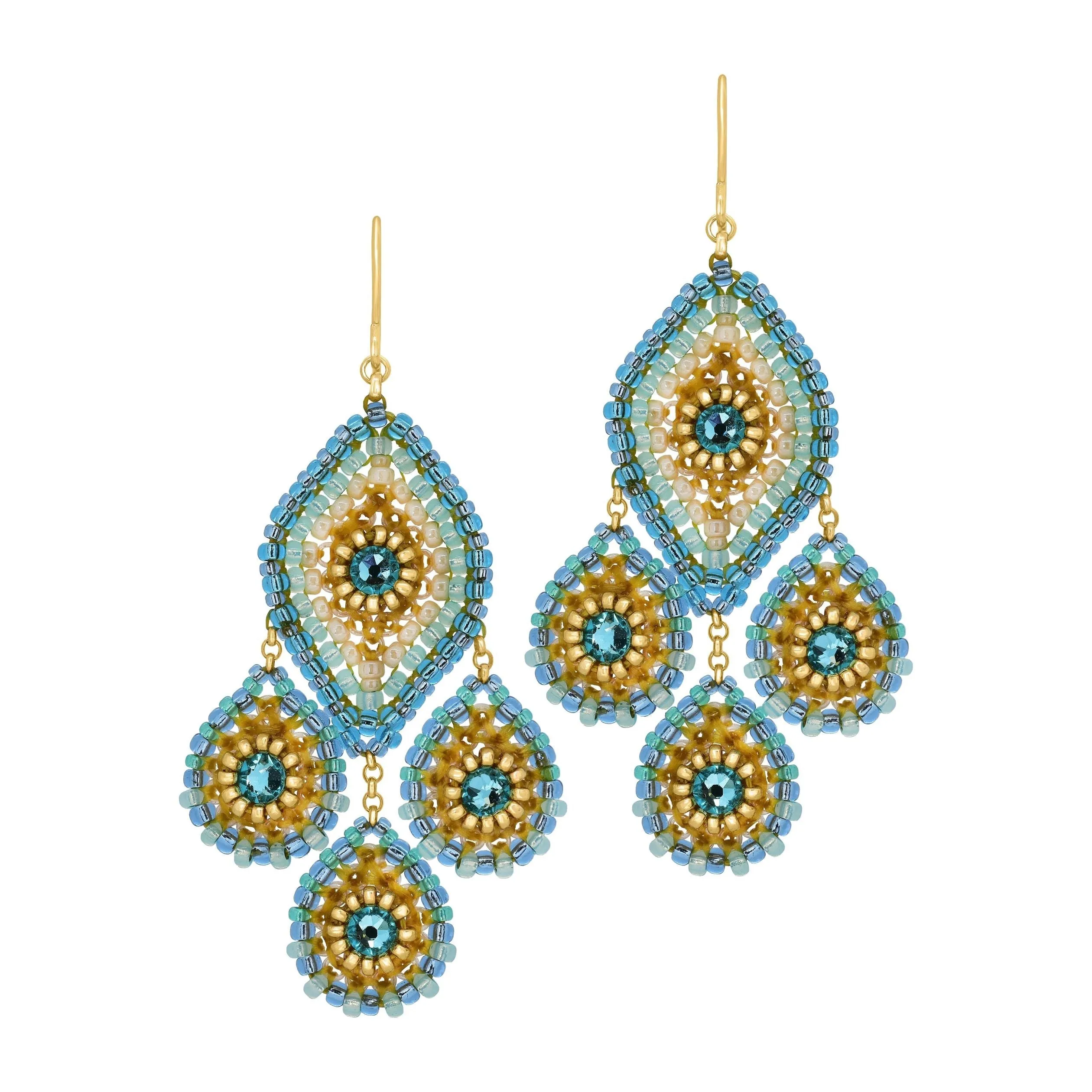 MIGUEL ASES OCEAN BLUE OMBRE EARRINGS