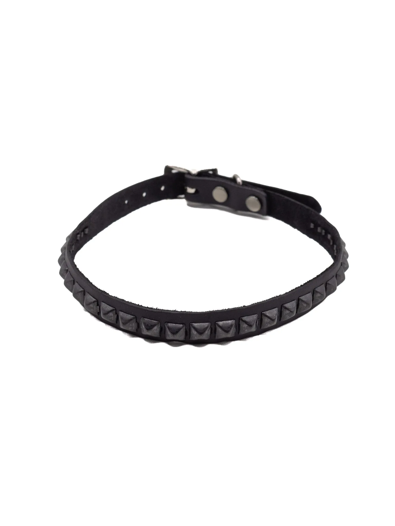 Mini Pyramid Stud Choker- Gunmetal