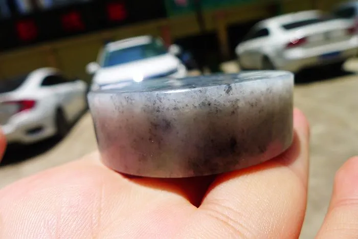 Natural Jade Rough Jadeite Raw (122g,5.2X5.2X1.65cm)