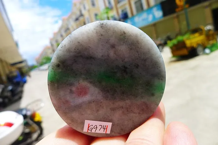 Natural Jade Rough Jadeite Raw (122g,5.3X5.3X1.6cm)