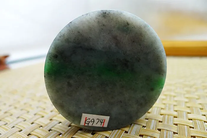 Natural Jade Rough Jadeite Raw (122g,5.3X5.3X1.6cm)