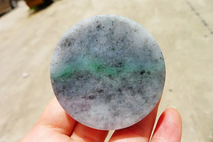 Natural Jade Rough Jadeite Raw (122g,5.3X5.3X1.6cm)