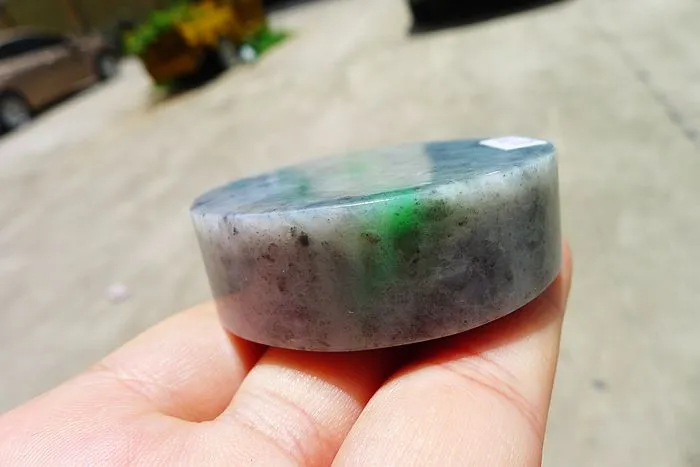 Natural Jade Rough Jadeite Raw (122g,5.3X5.3X1.6cm)