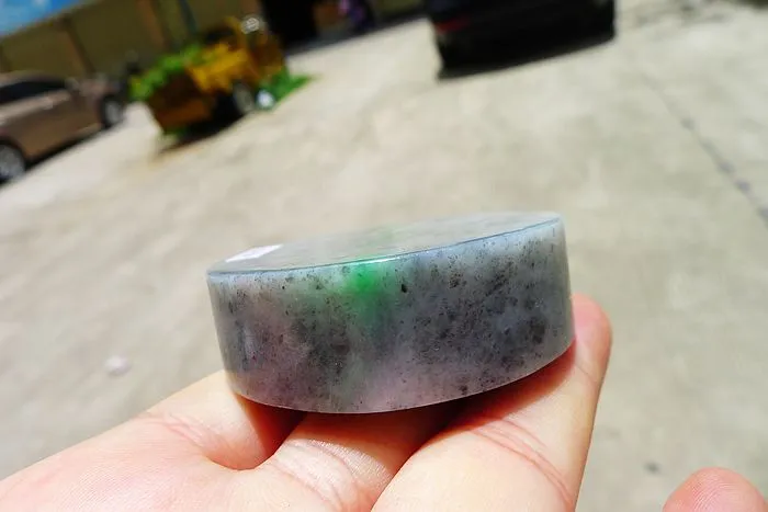 Natural Jade Rough Jadeite Raw (122g,5.3X5.3X1.6cm)