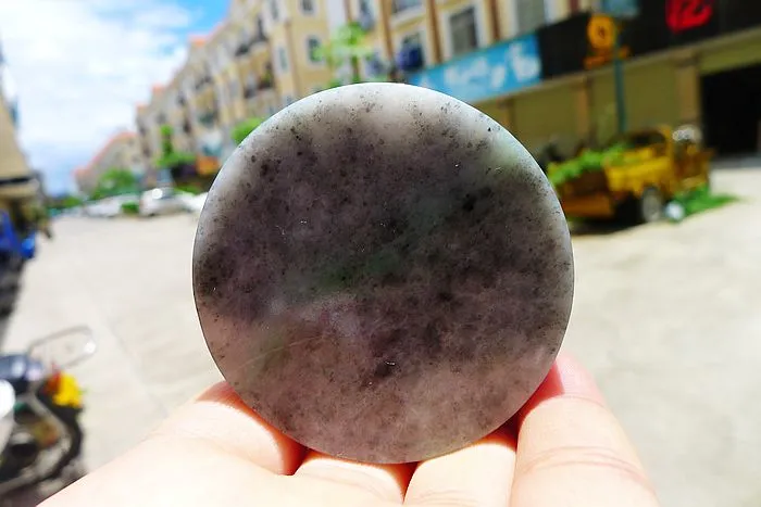 Natural Jade Rough Jadeite Raw (122g,5.3X5.3X1.6cm)