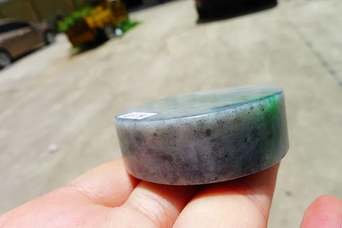 Natural Jade Rough Jadeite Raw (122g,5.3X5.3X1.6cm)