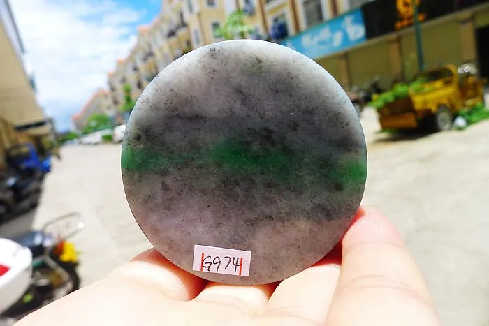 Natural Jade Rough Jadeite Raw (122g,5.3X5.3X1.6cm)