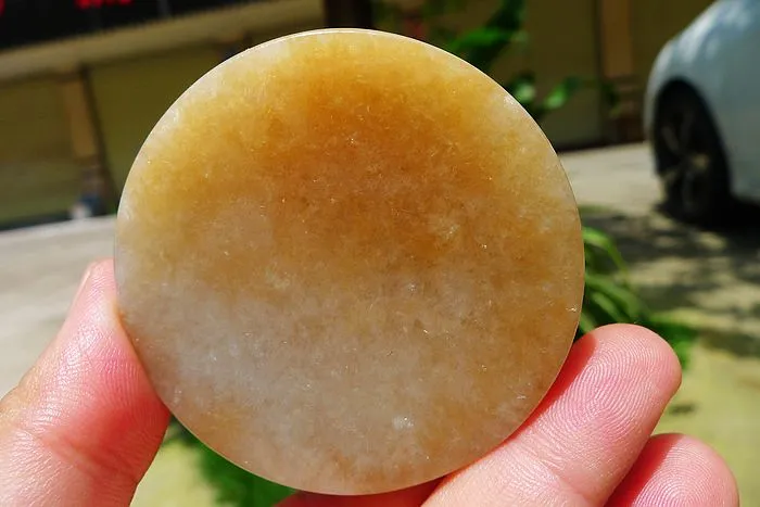 Natural Jade Rough Jadeite Raw (145g,5.55X5.55X1.8cm)