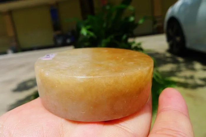 Natural Jade Rough Jadeite Raw (145g,5.55X5.55X1.8cm)