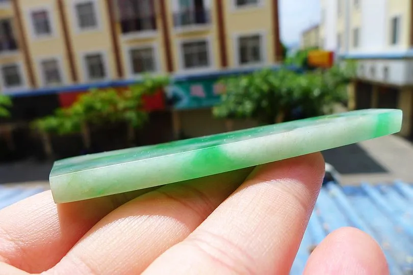 Natural Jade Rough Jadeite Raw (30g,8.4X2.9X0.5cm)
