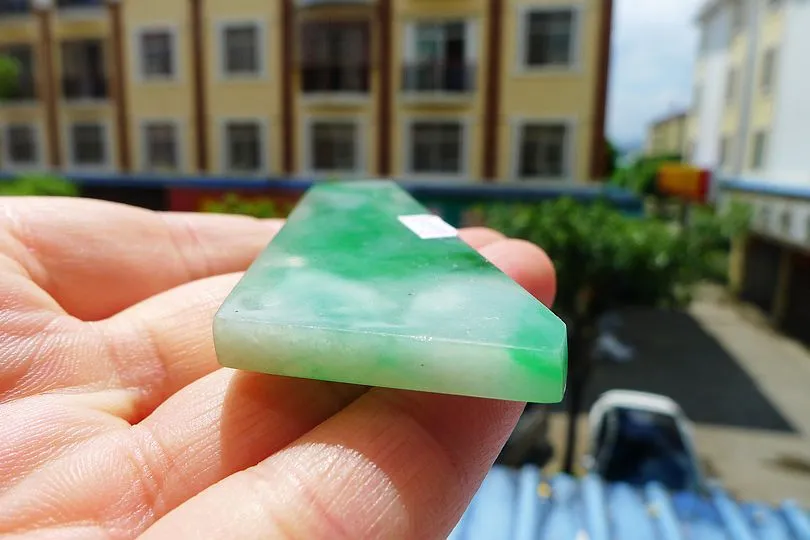 Natural Jade Rough Jadeite Raw (30g,8.4X2.9X0.5cm)
