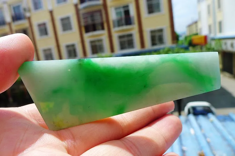 Natural Jade Rough Jadeite Raw (30g,8.4X2.9X0.5cm)