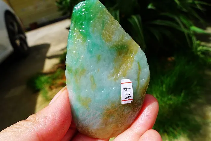 Natural Jade Rough Jadeite Raw (34g,7.1X4.2X0.65cm)