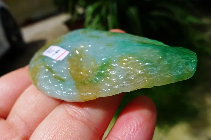 Natural Jade Rough Jadeite Raw (34g,7.1X4.2X0.65cm)