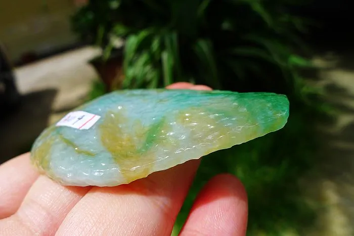 Natural Jade Rough Jadeite Raw (34g,7.1X4.2X0.65cm)