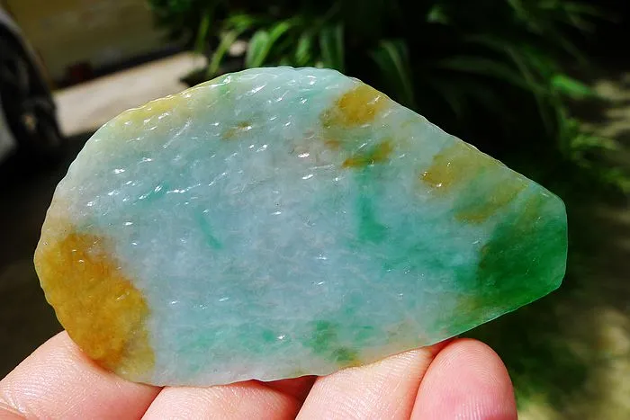 Natural Jade Rough Jadeite Raw (34g,7.1X4.2X0.65cm)