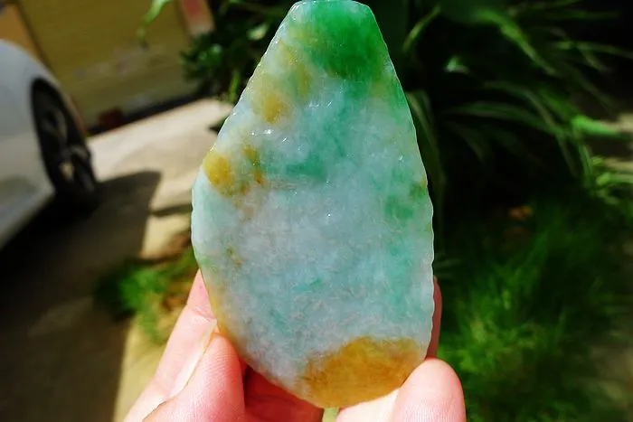Natural Jade Rough Jadeite Raw (34g,7.1X4.2X0.65cm)