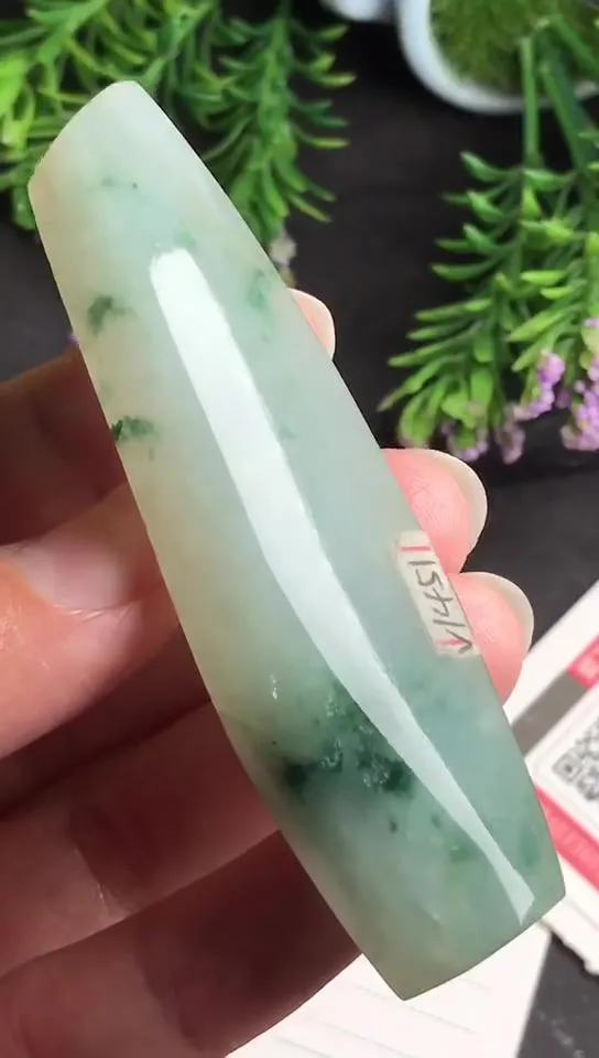 Natural Jade Rough Jadeite Raw (37g,7.9x2.1x0.87cm)-V1451