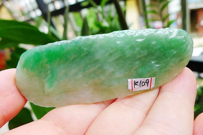Natural Jade Rough Jadeite Raw (39g,8.2x3x0.56cm)