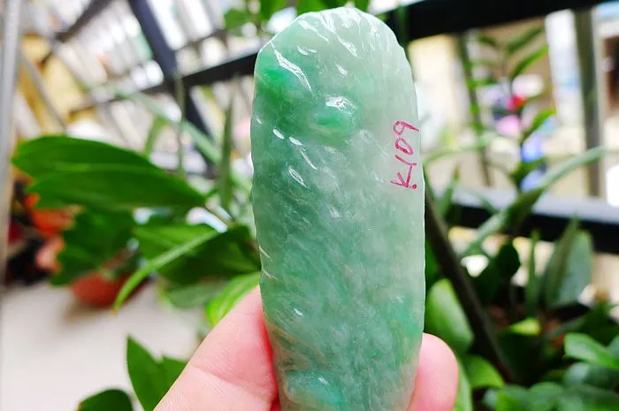 Natural Jade Rough Jadeite Raw (39g,8.2x3x0.56cm)
