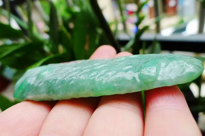 Natural Jade Rough Jadeite Raw (39g,8.2x3x0.56cm)