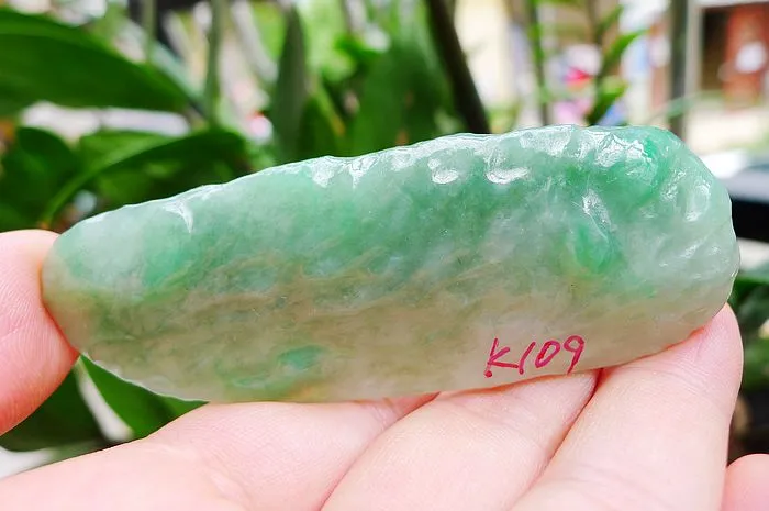Natural Jade Rough Jadeite Raw (39g,8.2x3x0.56cm)
