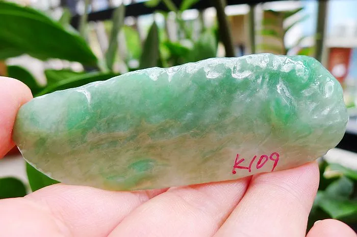 Natural Jade Rough Jadeite Raw (39g,8.2x3x0.56cm)