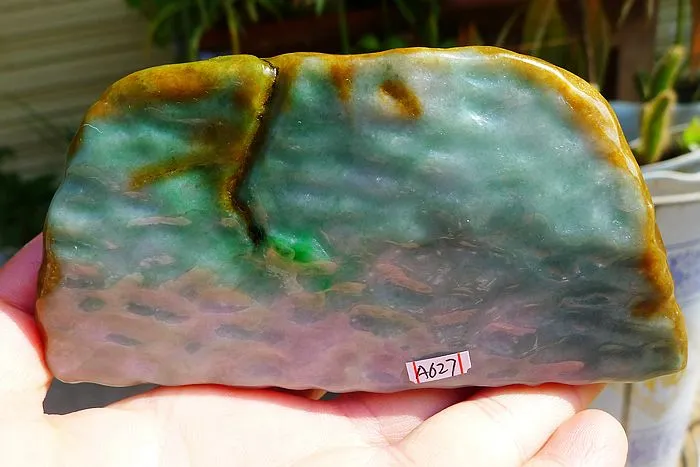 Natural Jade Rough Jadeite Raw (400g,12.6X6.5X1.9cm)