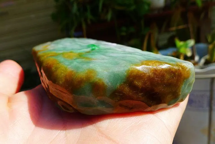 Natural Jade Rough Jadeite Raw (400g,12.6X6.5X1.9cm)