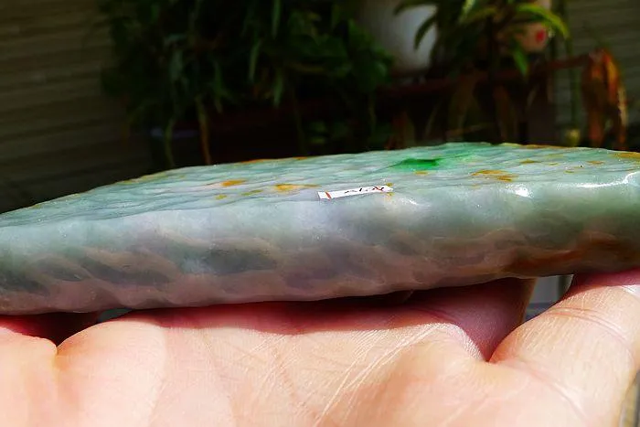 Natural Jade Rough Jadeite Raw (400g,12.6X6.5X1.9cm)