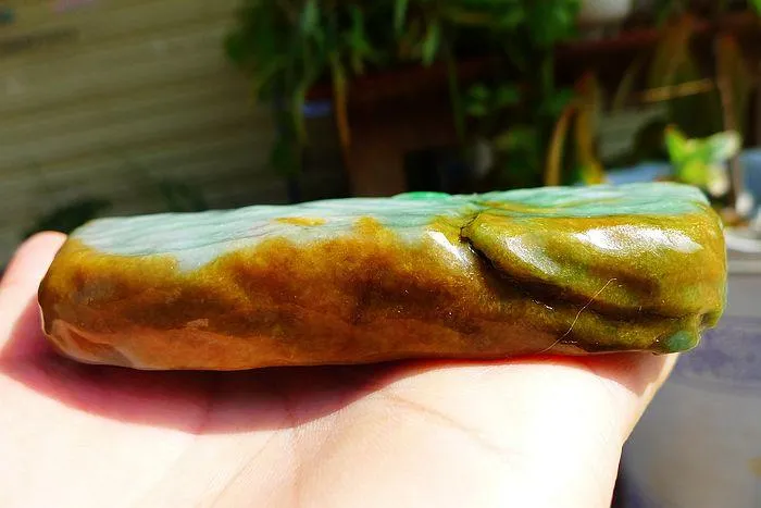 Natural Jade Rough Jadeite Raw (400g,12.6X6.5X1.9cm)