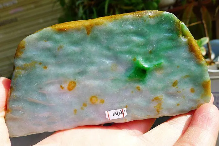Natural Jade Rough Jadeite Raw (400g,12.6X6.5X1.9cm)