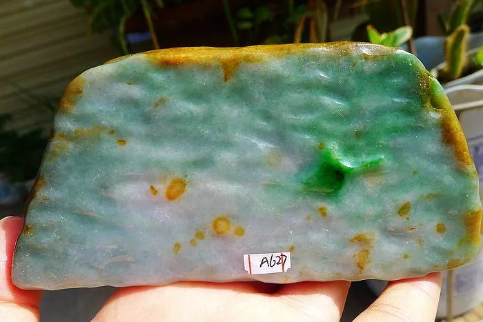 Natural Jade Rough Jadeite Raw (400g,12.6X6.5X1.9cm)